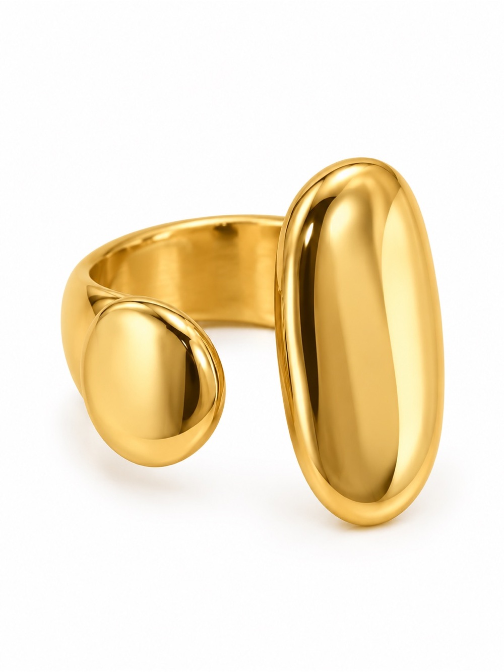 Gold Asymmetrical Open Ring
